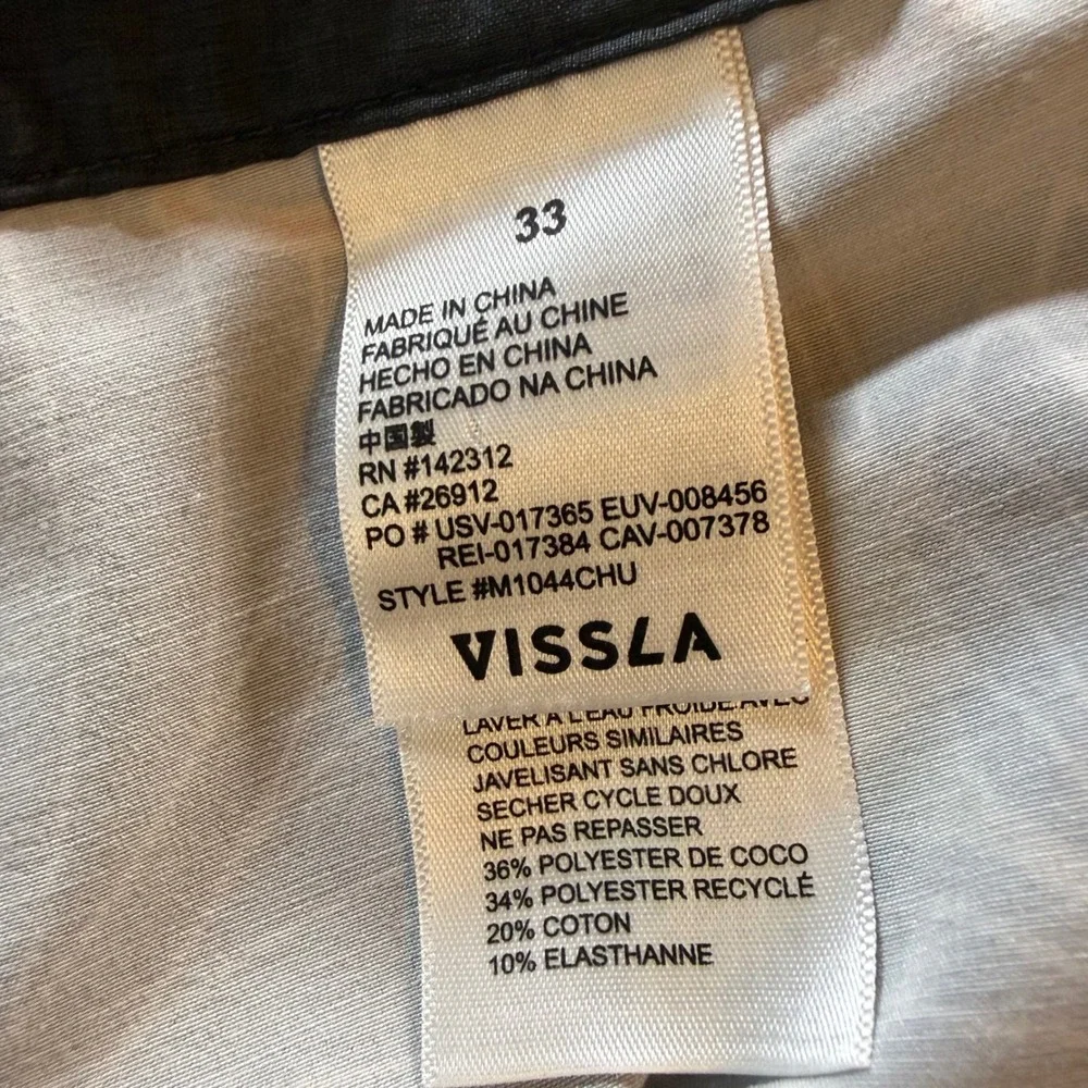 Vissla Mens Floral Board Shorts Charcoal Multi Coconut Stretch M1044CHU Size 33